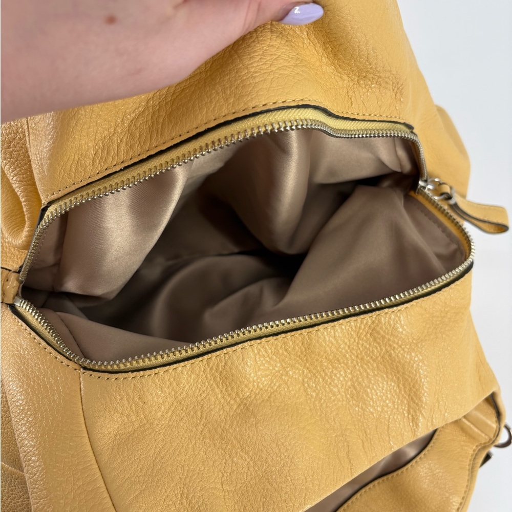 Coach Madison Phoebe Leather Shoulder Bag in Butter Yellow and Silver - Picture 9 of 12
